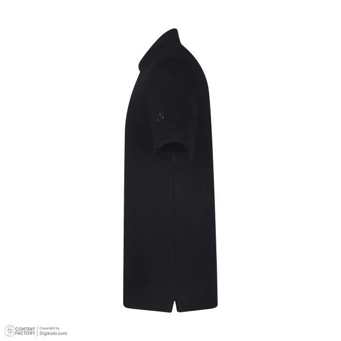 پولوشرت آستین کوتاه مردانه آریوان مدل سه دکمه کد P01 رنگ مشکی