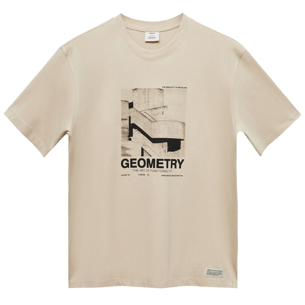 تی شرت آستین کوتاه مردانه مانگو مدل BE152BRU تی شرت آستین کوتاه مردانه مانگو مدل BE152BRU