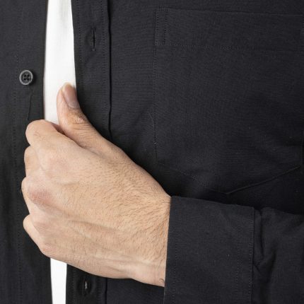 پیراهن آستین بلند مردانه جوتی جینز مدل کلاسیک کد 3030101 رنگ مشکی