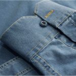 پیراهن آستین بلند یقه برگردان مردانه مدل نیلگون کد 18668638