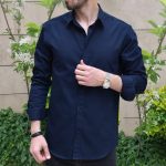 پیراهن آستین بلند یقه برگردان مردانه پایتی جامه مدل تارا کد 19142511