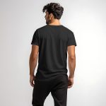 تی شرت آستین کوتاه مردانه مدل 14020825a رنگ مشکی