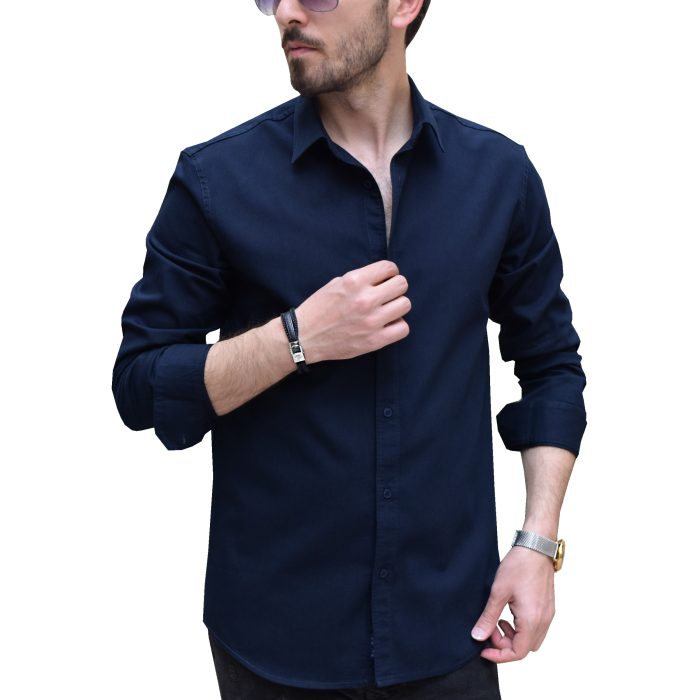 پیراهن آستین بلند یقه برگردان مردانه پایتی جامه مدل تارا کد 19142511