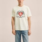 تی شرت آستین کوتاه مردانه مانگو مدل WT771LOV