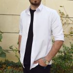 پیراهن آستین بلند مردانه پایتی جامه  مدل کتان ساده کد 13234473