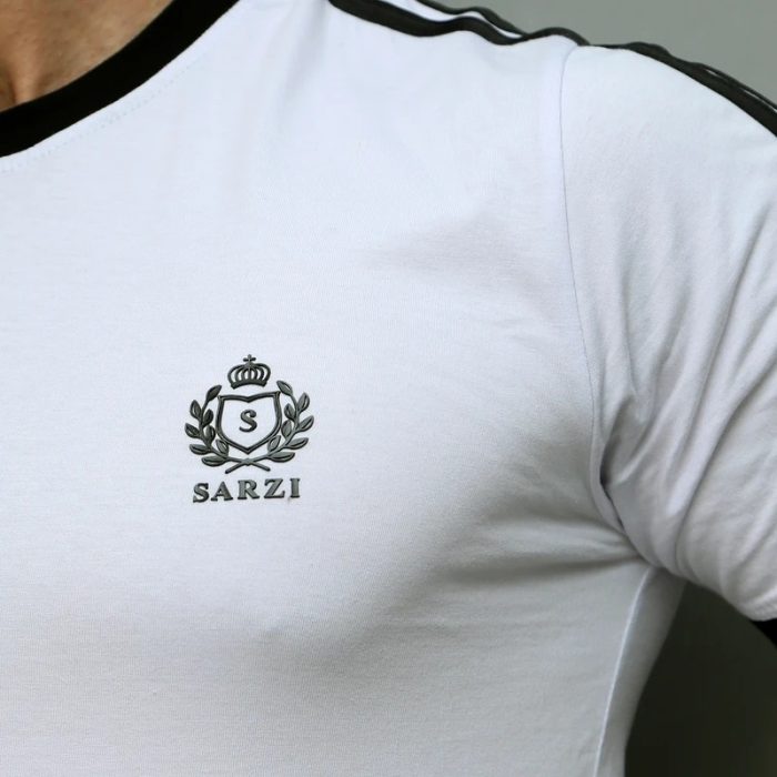 تی شرت آستین کوتاه مردانه سارزی مدل T-3.n-s.e.f-s.a.d-2025 رنگ سفید