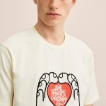 تی شرت آستین کوتاه مردانه مانگو مدل WT771LOV