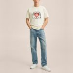 تی شرت آستین کوتاه مردانه مانگو مدل WT771LOV