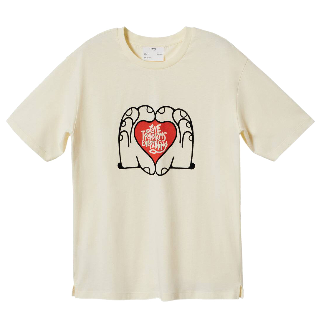 تی شرت آستین کوتاه مردانه مانگو مدل WT771LOV تی شرت آستین کوتاه مردانه مانگو مدل WT771LOV