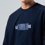 تی‌شرت اورسایز آستین سه ربع مردانه مدل باکسی 27143 رنگ سرمه‌ای