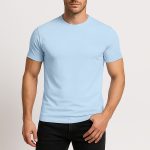 تی شرت آستین کوتاه مردانه رانژ مدل ساده 23RA05 - 409 رنگ آبی